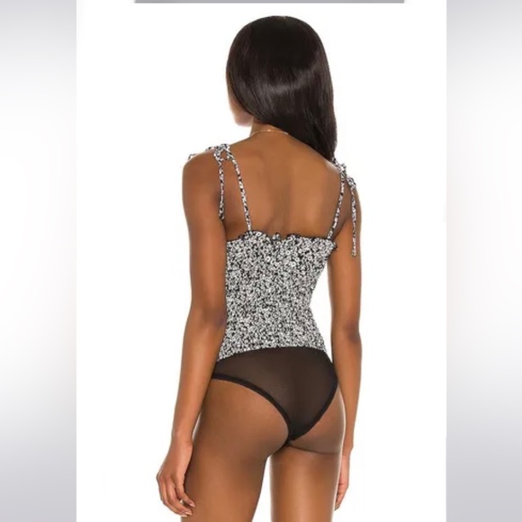 Free People Bardot Bodysuit in Black Combo - Picture 4 of 9
